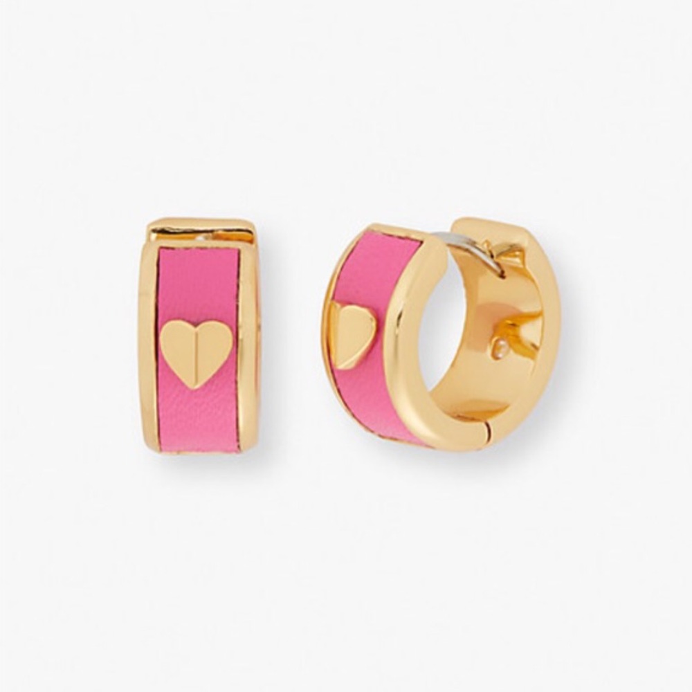 $58 Kate Spade heartful pink huggies crushed watermelon